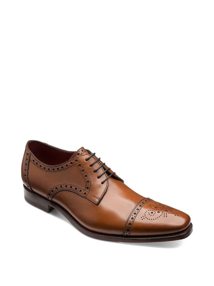Loake Foley Calf Leather Semi Brogue Shoes - Image 2 of 3
