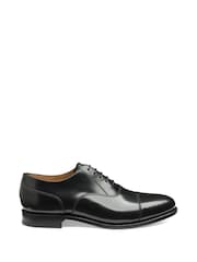 Loake Black Polished Leather Plain Toe Cap Oxford Shoes - Image 1 of 3