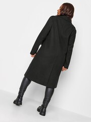 Yours Curve Black Military Coat - Image 2 of 4