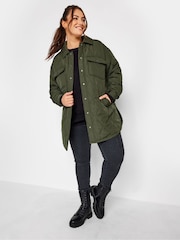 Yours Curve Green Light Weight Short Quilted Jacket - Image 2 of 5