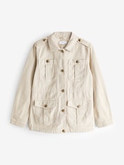 Stone Cotton Utility Jacket - Image 5 of 6
