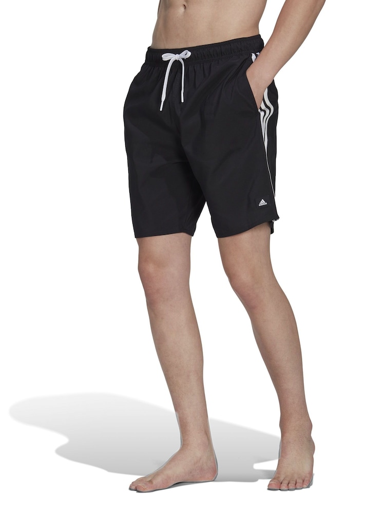 adidas Dark Black Adicolor Essentials Solid Swim Shorts - Image 1 of 6