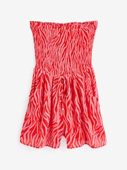 Sosandar Pink Shirred Bandeau Playsuit - Image 6 of 6