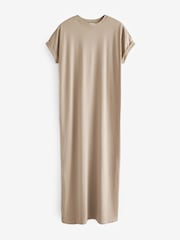 Neutralny - Sukienka t-shirtowa maxi z krótkim rękawem - Image 5 of 6