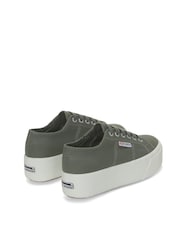 Superga Grey green 2790-Cotw Linea Up And Down Trainers - Image 3 of 5