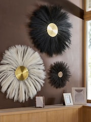 White and Gold Extra Large Pampas Grass Wall Art - Image 3 of 5