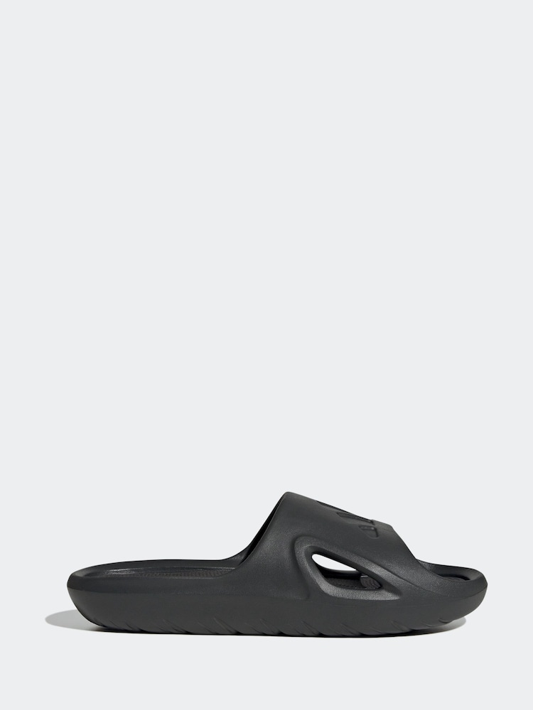 adidas Light Grey Adicane Slides - Image 1 of 9