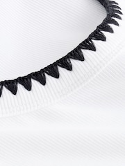 White Craft Trim Ribbed Tank - Image 6 of 6