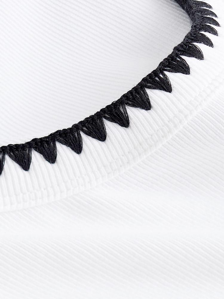 White Craft Trim Ribbed Tank - Image 6 of 6