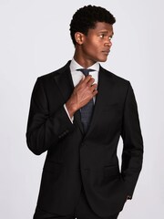 MOSS x Cerruti Black Tailored Fit Twill Suit Jacket - Image 1 of 7