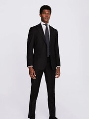MOSS x Cerruti Black Tailored Fit Twill Suit Jacket - Image 4 of 7