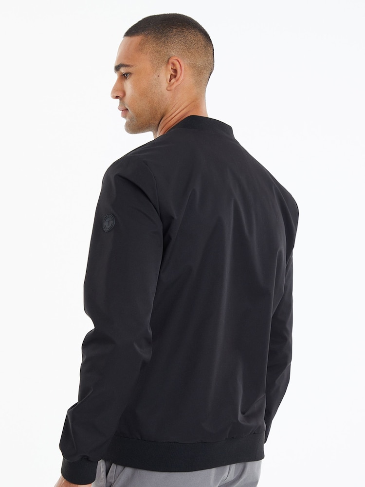 Threadbare Black Showerproof Utility Pocket Bomber Jacket - Image 2 of 4