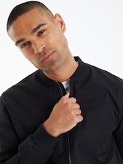 Threadbare Black Showerproof Utility Pocket Bomber Jacket - Image 4 of 4