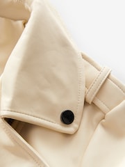 Cream Faux Leather Biker Jacket - Image 6 of 9