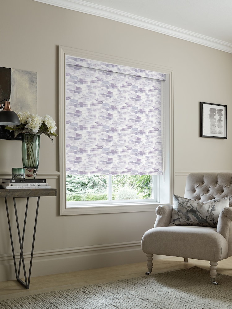 Voyage Damson Purple Blackout Salinas Made to Measure Roller Blind - Image 2 of 6
