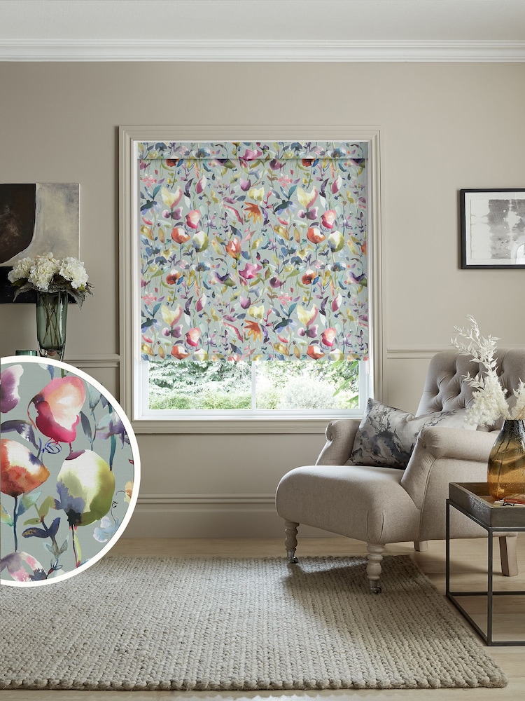 Voyage Pacific Blue Blackout Jayin Made to Measure Roller Blind - Image 1 of 6