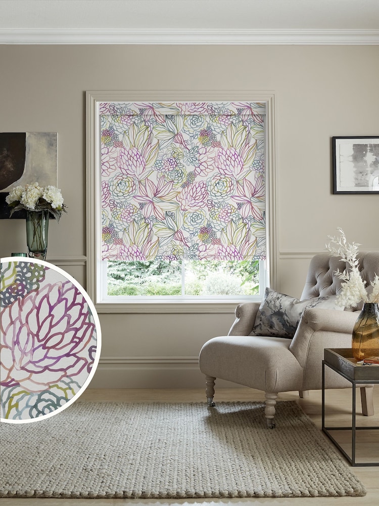 Voyage Sorbet Purple Blackout Althorp Made to Measure Roller Blind - Image 1 of 6