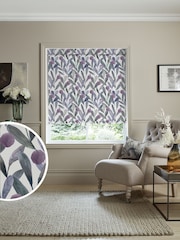 Voyage Violet Grey Blackout Enso Made to Measure Roller Blind - Image 1 of 5