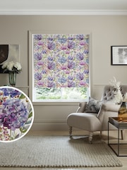 Voyage Grape Purple Blackout Hydrangea Made to Measure Roller Blind - Image 1 of 6