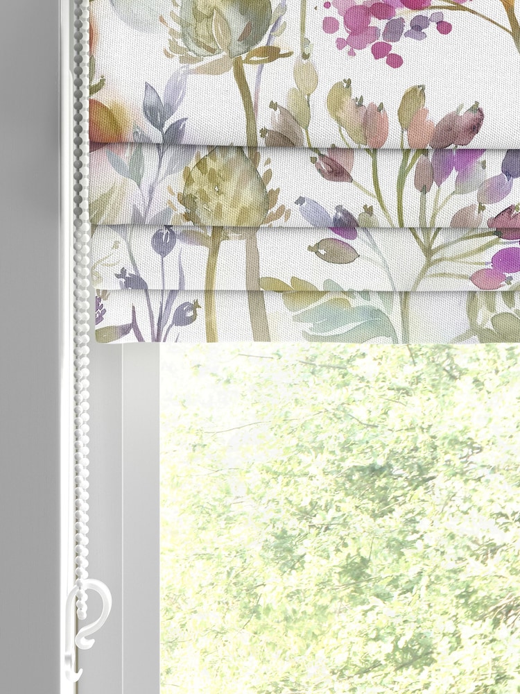 Voyage Lotus Purple Country Hedgerow Made to Measure Roman Blind - Image 2 of 6