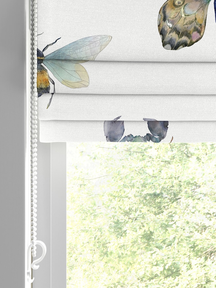 Voyage Natural Linen Fray Made to Measure Roman Blind - Image 2 of 6