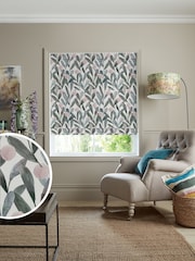 Voyage Granite Grey Enso Made to Measure Roman Blind - Image 1 of 6