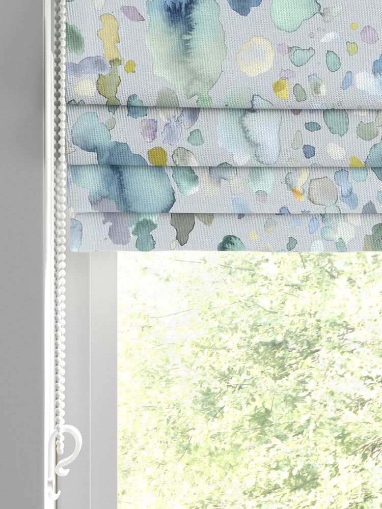 Voyage Pacific Blue Sprinkles Made to Measure Roman Blind - Image 2 of 6