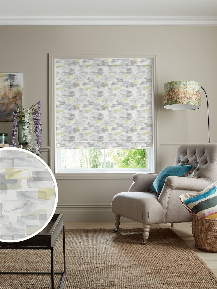 Voyage Lemon Yellow Salinas Made to Measure Roman Blind - Image 1 of 6