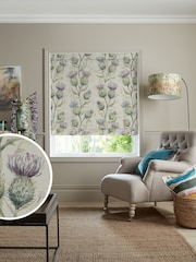 Voyage Glen Purple Thistle Made to Measure Roman Blind - Image 1 of 6