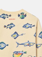 Joules Boys' Sea Air Neutral Printed Sweatshirt - Image 4 of 5
