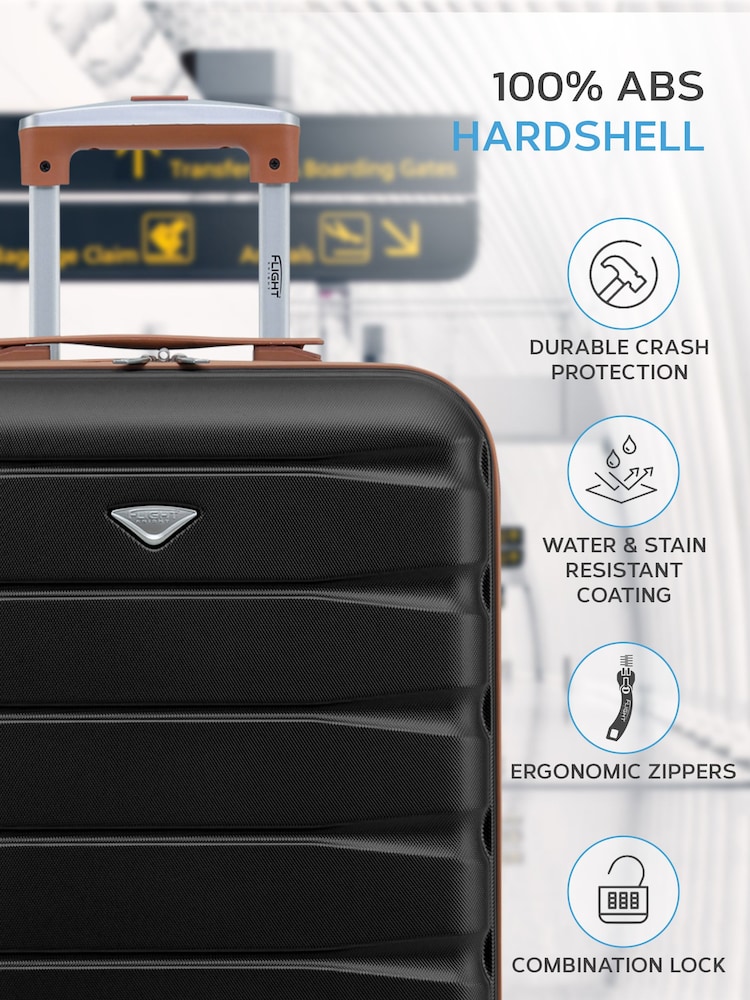 Flight Knight 55x40x20cm Ryanair Priority 4 Wheel ABS Hard Case Cabin Carry On Hand Luggage - Image 4 of 7