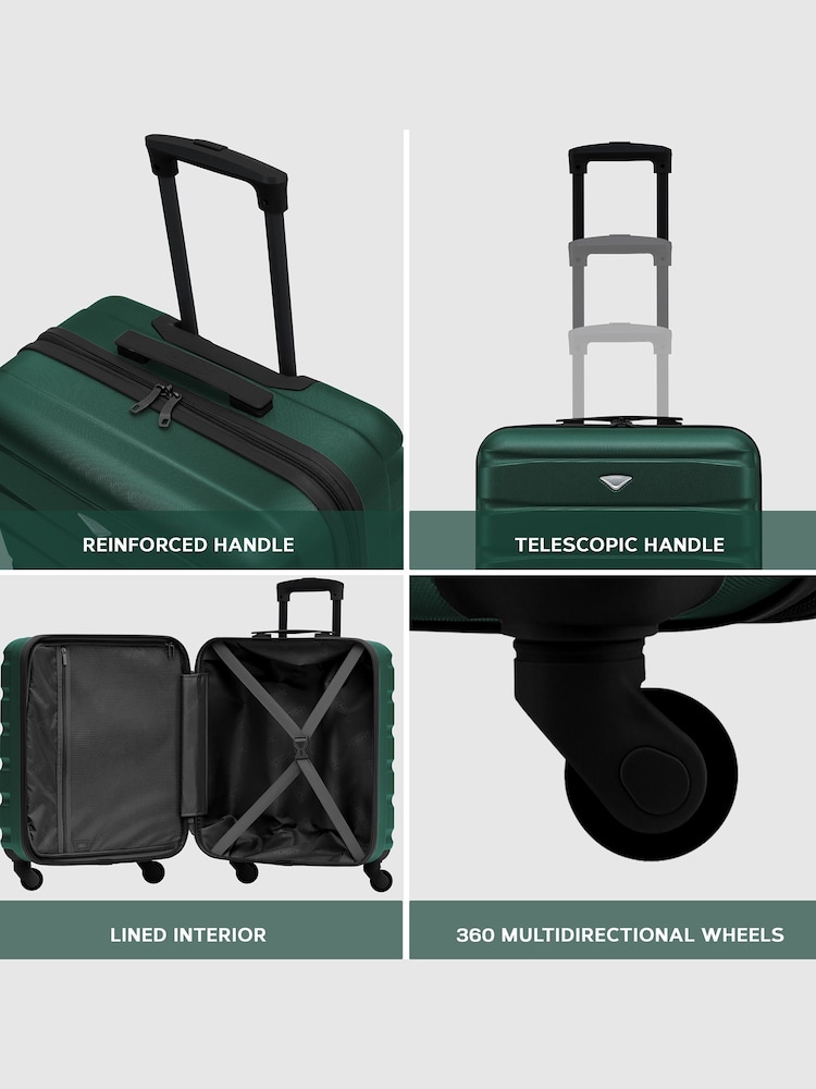 Flight Knight 56x45x25cm EasyJet Overhead 4 Wheel ABS Hard Case Cabin Carry On Hand Luggage - Image 7 of 7