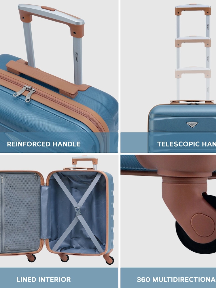 Flight Knight 55x40x20cm Ryanair Priority 4 Wheel ABS Hard Case Cabin Carry On Hand Luggage - Image 7 of 7
