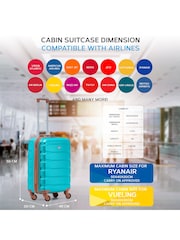 Flight Knight 55x40x20cm Ryanair Priority 4 Wheel ABS Hard Case Cabin Carry On Hand Luggage - Image 3 of 7