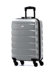 Alluminio - Flight Knight 55x40x20cm Ryanair Priority 4 Wheel ABS Hard Case Cabin Carry On Hand Luggage - Immagine 1 di 7