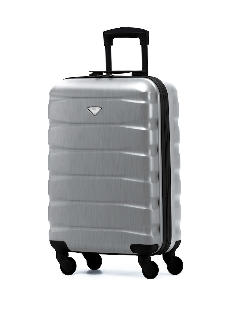Alluminio - Flight Knight 55x40x20cm Ryanair Priority 4 Wheel ABS Hard Case Cabin Carry On Hand Luggage - Immagine 1 di 7