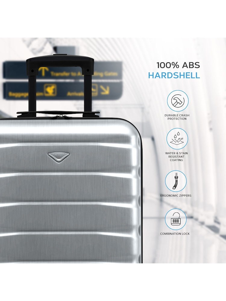 Flight Knight 55x40x20cm Ryanair Priority 4 Wheel ABS Hard Case Cabin Carry On Hand Luggage - Image 4 of 7