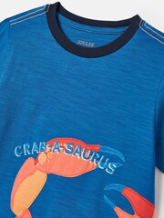 Joules Boys' Archie Blue Crab Artwork T-Shirt - Image 4 of 7