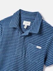 Joules Boys' Otto Blue Towelling Polo Shirt - Image 3 of 5