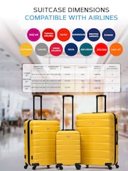 Flight Knight Large Hardcase Lightweight Check In Suitcase With 4 Wheels - Image 7 of 7