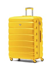 Amarillo - Maleta de mano rígida ligera con 4 ruedas de Flight Knight - Imagen 1 de 5