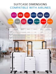 Flight Knight Large Hardcase Lightweight Check In Suitcase With 4 Wheels - Image 3 of 7