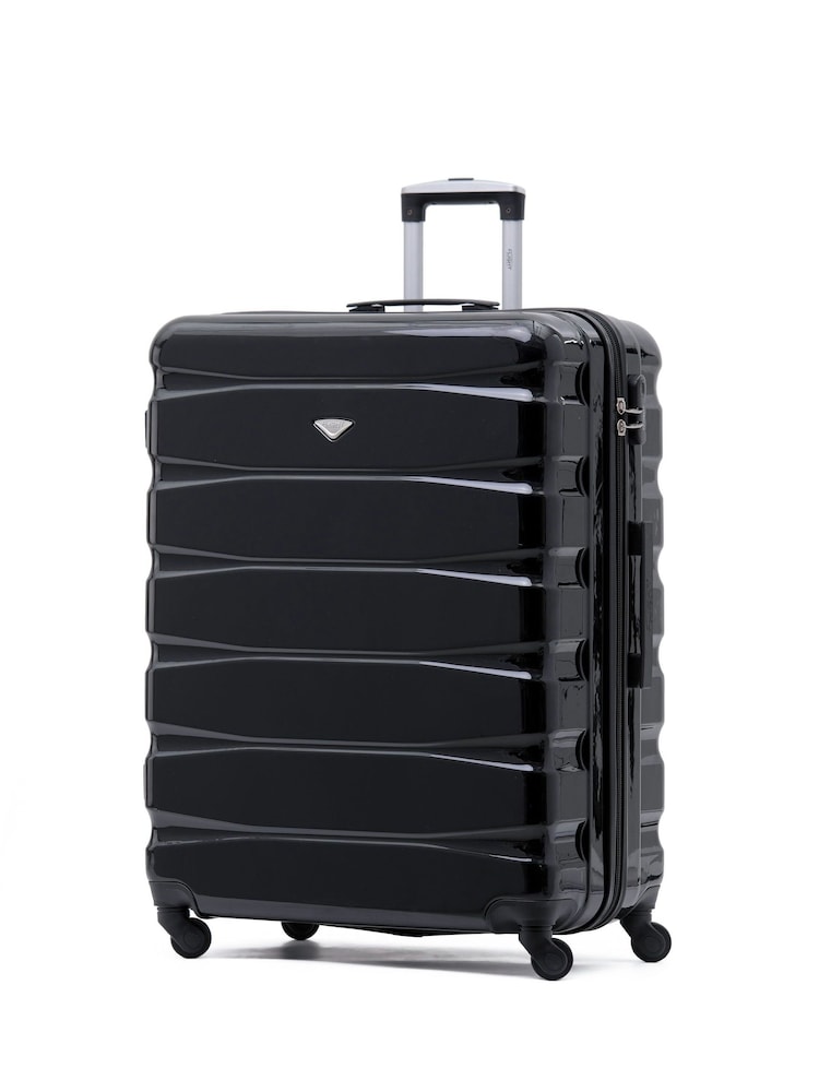 Flight Knight Large Hardcase Lightweight Check In Suitcase With 4 Wheels - Image 1 of 7 Flight Knight Large Hardcase Lightweight Check In Suitcase With 4 Wheels - Image 1 of 7