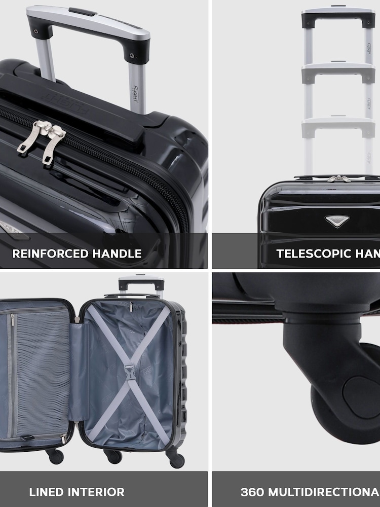 Flight Knight Large Hardcase Lightweight Check In Suitcase With 4 Wheels - Image 2 of 7 Flight Knight Large Hardcase Lightweight Check In Suitcase With 4 Wheels - Image 2 of 7