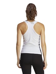 adidas White Aeroready Train Essentials Regular 3-Stripes Tank Top - Image 2 of 7