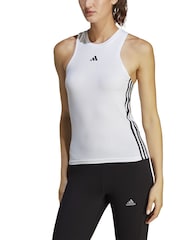 adidas White Aeroready Train Essentials Regular 3-Stripes Tank Top - Image 3 of 7