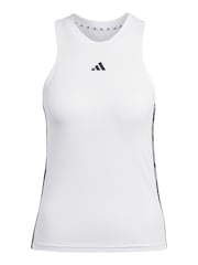 adidas White Aeroready Train Essentials Regular 3-Stripes Tank Top - Image 7 of 7
