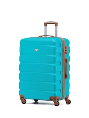 Flight Knight Aqua/Tan Medium Hardcase Lightweight Check In Suitcase With 4 Wheels - Image 1 of 8
