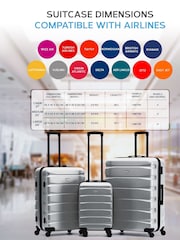 Flight Knight Aluminium Medium Hardcase Lightweight Check In Suitcase With 4 Wheels - Image 6 of 7