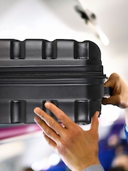 Flight Knight Hardcase Lightweight Black Suitcases Set Of 4 With 4 Wheels - Image 3 of 7